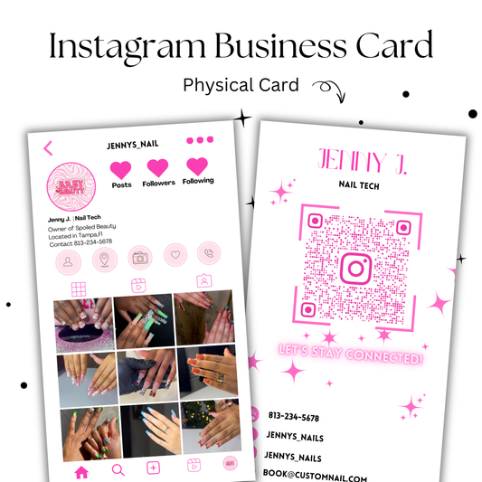 Custom Instagram Business Card